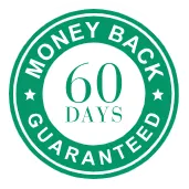 60-day money-back guarantee seal